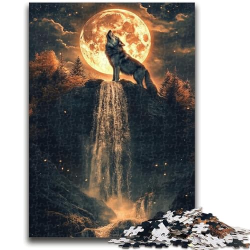 Puzzle für Erwachsene und Jugendliche, Majestätischer Wolf, 1000 Teile für Erwachsene, lustige Spiele, jedes Teil ist einzigartig – anspruchsvolles Familienspiel, (38x26cm) von GKJPOXZJ
