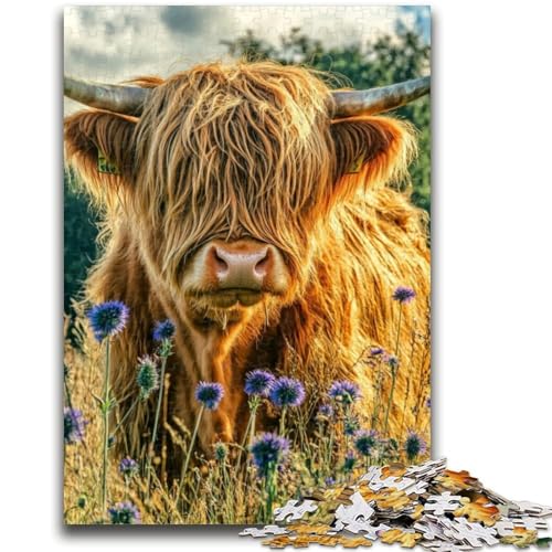 Puzzle für Erwachsene und Jugendliche, Yak-Ölgemälde, 1000 Teile für Erwachsene, lustige Spiele, jedes Teil ist einzigartig – anspruchsvolles Familienspiel, (50x75cm) von GKJPOXZJ