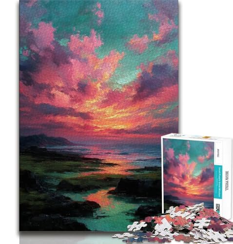 Puzzle für Erwachsene und Teenager, Puzzle „Sonnenuntergangslandschaft“, anspruchsvolles Spiel und Lernspiel für die ganze Familie zum Geburtstag, Weihnachten, 38x26cm Puzzle für Erwachsene und Teenager, Puzzle „Sonnenuntergangslandschaft“, anspruchsvolles Spiel und Lernspiel für die ganze Familie zum Geburtstag, Weihnachten, 38x26cm von GKJPOXZJ