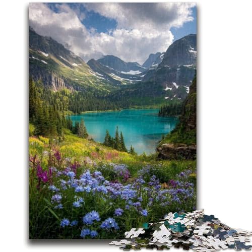 Puzzle für Jugendliche, 1000 Teile, schöne Berge und Seen, Puzzle für Erwachsene, dekomprimierendes intellektuelles Lernspielzeug, Geburtstagsgeschenk, (50x75cm) von GKJPOXZJ
