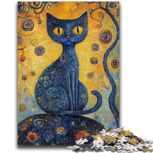 Puzzle für Jugendliche 1000 Teile Art Cat 1000 Teile für Erwachsene, Quizspiel ganze Familie (50x75cm) von GKJPOXZJ