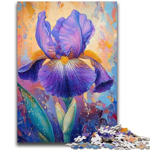 Puzzle für Jugendliche 1000 Teile Bunte Schwertlilien 1000 Teile für Erwachsene, Quizspiel ganze Familie (26x38cm) von GKJPOXZJ