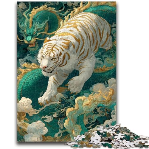 Puzzle für Jugendliche 1000 Teile Tiger im chinesischen Stil 1000 Teile für Erwachsene, Quizspiel ganze Familie (26x38cm) von GKJPOXZJ