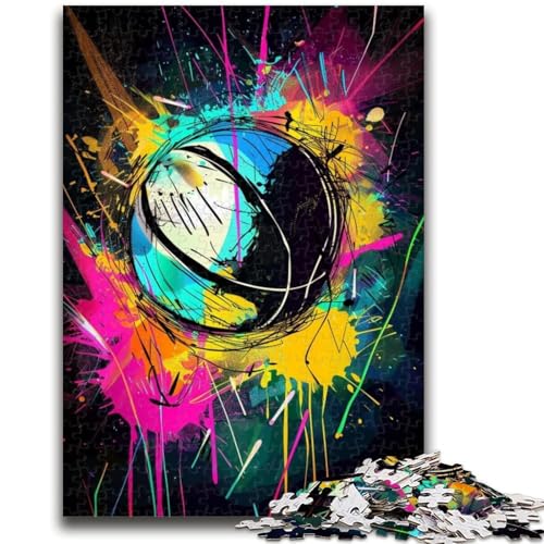 Puzzle für Teenager, 1000 Basketball, 1000 Teile für Teenager, Quizspiel, Wanddekoration, einzigartige Geburtstags (38x26cm) von GKJPOXZJ