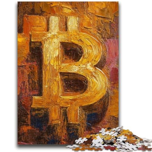Puzzle für Teenager, 1000 Bitcoin-Logo, 1000-teiliges Puzzle, Lernspielzeug, Familienspiele, Geschenke für Freunde und Familie (50x75cm) von GKJPOXZJ