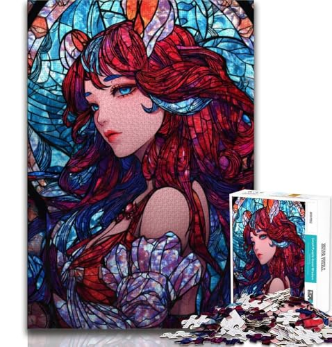 Puzzle für Teenager, 1000 Buntglas-Animationen, Lernspiele, Heimdekoration, Lernspiel für Geburtstag, Weihnachten, 75x50cm von GKJPOXZJ