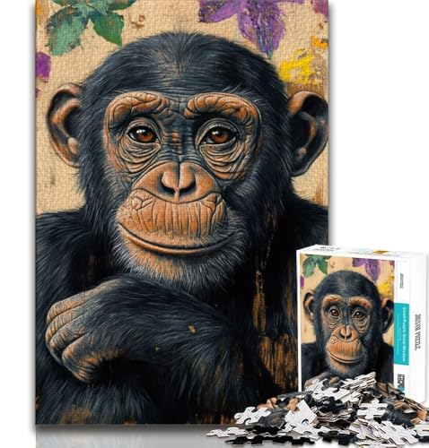 Puzzle für Teenager, 1000 Fantasy-Schimpansen, Lernspiele, Heimdekoration, Lernspiel für Geburtstag, Weihnachten, 75x50cm von GKJPOXZJ