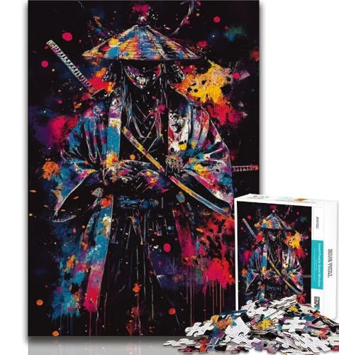 Puzzle für Teenager, 1000 Ninja-Samurai-Ölgemälde, Lernspiele, Heimdekoration, Lernspiel für Geburtstag, Weihnachten, 38x26cm von GKJPOXZJ