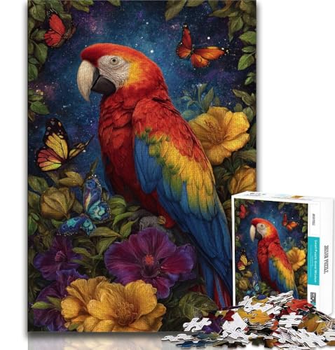 Puzzle für Teenager, 1000 Puzzles, Blumen und Papageien, anspruchsvolles Spiel und Familienspiel, Geburtstagsgeschenk, Geschenke, Wandkunst, 75x50cm von GKJPOXZJ