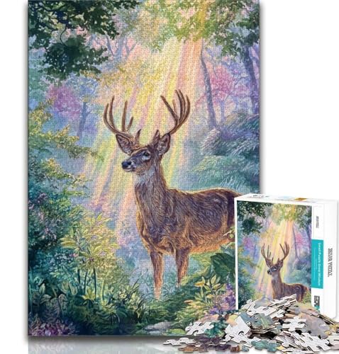 Puzzle für Teenager, 1000 Puzzles, Dschungelhirsch, Lernspielzeug, Familienspiele, geeignet als Schreibtischdekoration, 38x26cm Puzzle für Teenager, 1000 Puzzles, Dschungelhirsch, Lernspielzeug, Familienspiele, geeignet als Schreibtischdekoration, 38x26cm von GKJPOXZJ