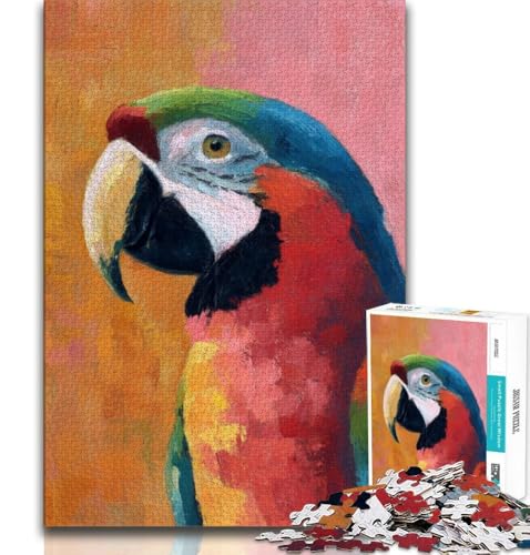 Puzzle für Teenager, 1000 Puzzles, Papageien-Ölgemälde, Familienspiel, Stressabbau, schwierige Herausforderung, geeignet für Paare, 75x50cm Puzzle für Teenager, 1000 Puzzles, Papageien-Ölgemälde, Familienspiel, Stressabbau, schwierige Herausforderung, geeignet für Paare, 75x50cm von GKJPOXZJ