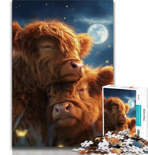 Puzzle für Teenager, 1000 Puzzles, Tier-Yak, Lernspielzeug, Familienspiele, geeignet als Schreibtischdekoration, 75x50cm von GKJPOXZJ