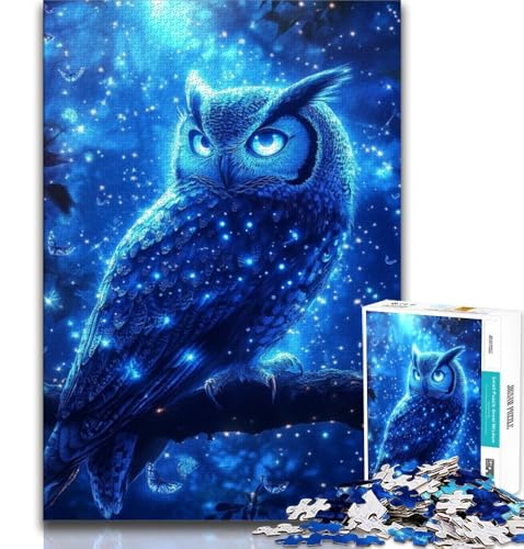 Puzzle für Teenager, 1000 Puzzles, geheimnisvolle Eule, für Lernspiele, Herausforderungsspielzeug, einzigartige Heimdekoration und Geschenke, 38x26cm von GKJPOXZJ