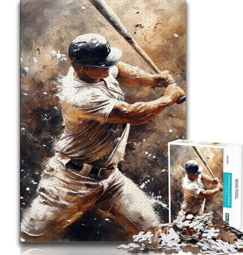 Puzzle für Teenager, 1000 Teile, Baseballspieler, anspruchsvolles Spiel und Familienspiel, Eltern-Kind-Interaktion, 38x26cm Puzzle für Teenager, 1000 Teile, Baseballspieler, anspruchsvolles Spiel und Familienspiel, Eltern-Kind-Interaktion, 38x26cm von GKJPOXZJ