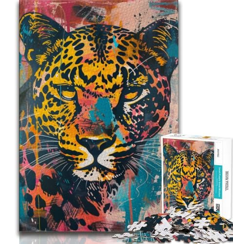 Puzzle für Teenager, 1000 Teile, Basquiat Leopard, Spielzeug, Lernspiele, Stressabbau, tolle Geschenke und Spielzeuge, 75x50cm Puzzle für Teenager, 1000 Teile, Basquiat Leopard, Spielzeug, Lernspiele, Stressabbau, tolle Geschenke und Spielzeuge, 75x50cm von GKJPOXZJ