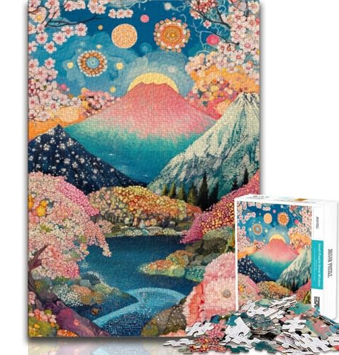 Puzzle für Teenager, 1000 Teile, Berg Fuji, Japan, Lernspiele, Heimdekoration, Geburtstagsgeschenk, Geschenke, Wandkunst, 75x50cm Puzzle für Teenager, 1000 Teile, Berg Fuji, Japan, Lernspiele, Heimdekoration, Geburtstagsgeschenk, Geschenke, Wandkunst, 75x50cm von GKJPOXZJ