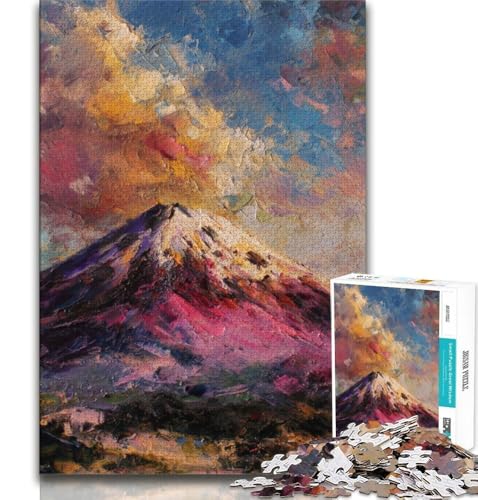 Puzzle für Teenager, 1000 Teile, Berg Fuji, Japan, Stressabbau, schwierige Herausforderung mit passendem Poster und Quizblatt, 38x26cm Puzzle für Teenager, 1000 Teile, Berg Fuji, Japan, Stressabbau, schwierige Herausforderung mit passendem Poster und Quizblatt, 38x26cm von GKJPOXZJ