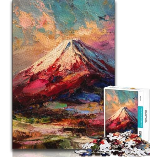 Puzzle für Teenager, 1000 Teile, Berg Fuji, Japan, für Lernspiele, Herausforderungsspielzeug, einzigartige Heimdekoration und Geschenke, 38x26cm von GKJPOXZJ