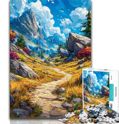 Puzzle für Teenager, 1000 Teile, Berge im Herbst, Dekomprimierendes intellektuelles Lernspielzeug, Lernspiel zum Geburtstag, Weihnachten, 38x26cm von GKJPOXZJ