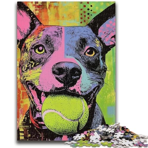 Puzzle für Teenager, 1000 Teile, Boxer spielt Tennis, Puzzle für Erwachsene, Lernspiele, Heimdekoration, Geburtstagsgeschenk, Geschenke, Wandkunst (38x26cm) von GKJPOXZJ