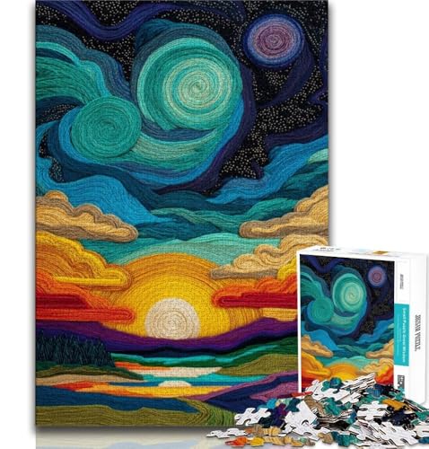 Puzzle für Teenager, 1000 Teile, Bunte Wolken, Spielzeug, Lernspiele, Stressabbau, tolle Geschenke und Spielzeuge, 38x26cm von GKJPOXZJ