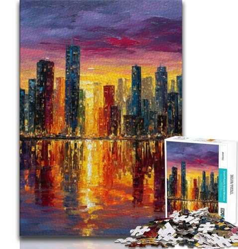 Puzzle für Teenager, 1000 Teile, Buntglasstadt, hilft dem Gehirn, süchtig machendes Spielzeug zu trainieren, um Geduld zu fördern, Geschenk für Geburtstage, 75x50cm Puzzle für Teenager, 1000 Teile, Buntglasstadt, hilft dem Gehirn, süchtig machendes Spielzeug zu trainieren, um Geduld zu fördern, Geschenk für Geburtstage, 75x50cm von GKJPOXZJ