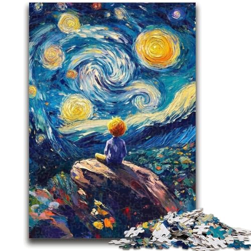 Puzzle für Teenager, 1000 Teile, Der kleine Prinz des Nachthimmels, Puzzles für Teenager, Lernspielzeug, lustige Familienspiele, einzigartige Heimdekoration (50x75cm) von GKJPOXZJ