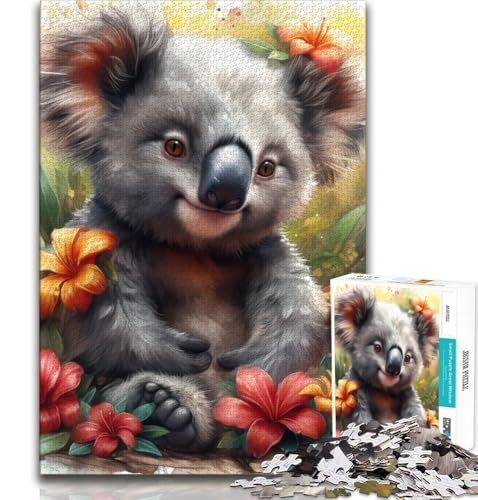 Puzzle für Teenager, 1000 Teile, Dschungel-Koala, Spielzeug, Lernspiele, Stressabbau, tolle Geschenke und Spielzeuge, 38x26cm von GKJPOXZJ