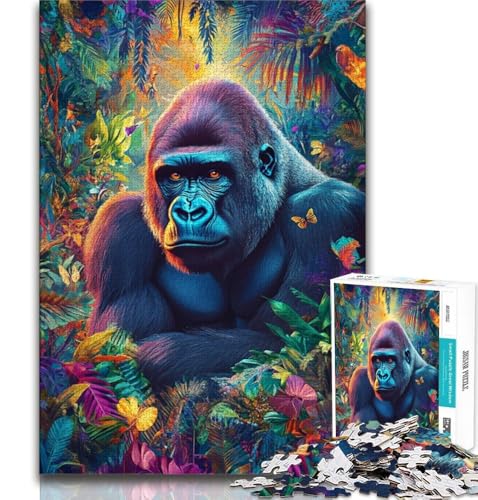 Puzzle für Teenager, 1000 Teile, Dschungel-Schimpanse, Spielzeug, Lernspiele, Stressabbau, tolle Geschenke und Spielzeuge, 75x50cm von GKJPOXZJ