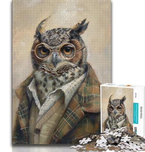 Puzzle für Teenager, 1000 Teile, Eule, Spielzeug, Lernspiele, Stressabbau, tolle Geschenke und Spielzeuge, 75x50cm von GKJPOXZJ