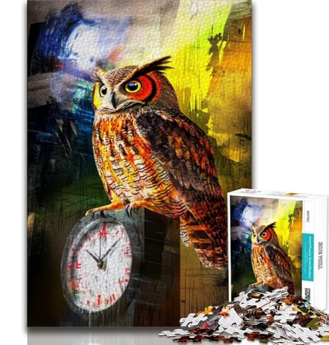 Puzzle für Teenager, 1000 Teile, Fantasie-Eule, Spielzeug, Lernspiele, Stressabbau, tolle Geschenke und Spielzeuge, 75x50cm von GKJPOXZJ