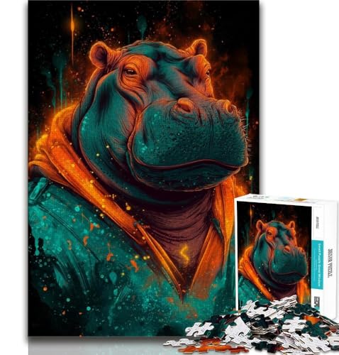 Puzzle für Teenager, 1000 Teile, Fantasy-Nilpferd, Spielzeug, Lernspiele, Stressabbau, tolle Geschenke und Spielzeuge, 75x50cm Puzzle für Teenager, 1000 Teile, Fantasy-Nilpferd, Spielzeug, Lernspiele, Stressabbau, tolle Geschenke und Spielzeuge, 75x50cm von GKJPOXZJ