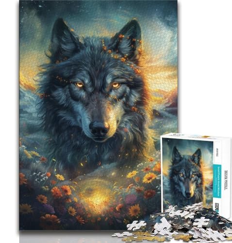 Puzzle für Teenager, 1000 Teile, Fantasy-Wolf, Spielzeug, Lernspiele, Stressabbau, tolle Geschenke und Spielzeuge, 38x26cm von GKJPOXZJ
