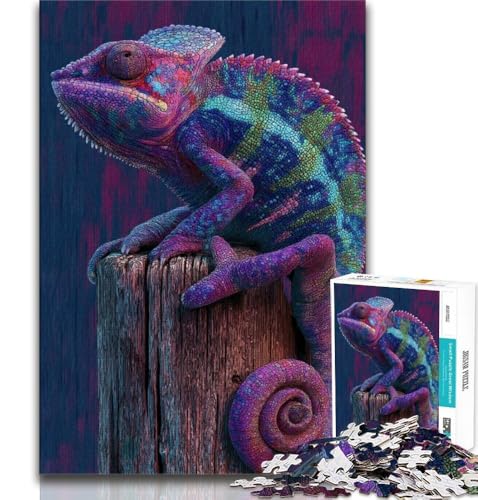 Puzzle für Teenager, 1000 Teile, Farbchamäleon, Spielzeug, Lernspiele, Stressabbau, tolle Geschenke und Spielzeuge, 75x50cm von GKJPOXZJ