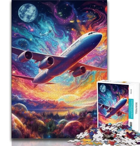 Puzzle für Teenager, 1000 Teile, Farbkunst, Flugzeug, pädagogisches Spielzeug zum Stressabbau, ganze Familie, 38x26cm Puzzle für Teenager, 1000 Teile, Farbkunst, Flugzeug, pädagogisches Spielzeug zum Stressabbau, ganze Familie, 38x26cm von GKJPOXZJ