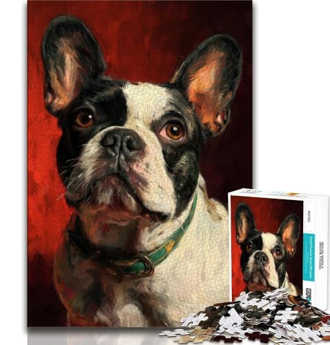 Puzzle für Teenager, 1000 Teile, Französische Bulldogge, Spielzeug, Lernspiele, Stressabbau, tolle Geschenke und Spielzeuge, 75x50cm Puzzle für Teenager, 1000 Teile, Französische Bulldogge, Spielzeug, Lernspiele, Stressabbau, tolle Geschenke und Spielzeuge, 75x50cm von GKJPOXZJ