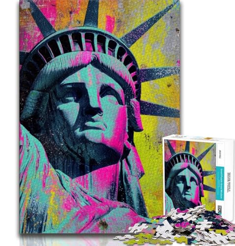 Puzzle für Teenager, 1000 Teile, Freiheitsstatue, anspruchsvolles Spiel und Familienspiel, Geburtstagsgeschenk, Geschenke, Wandkunst, 75x50cm von GKJPOXZJ