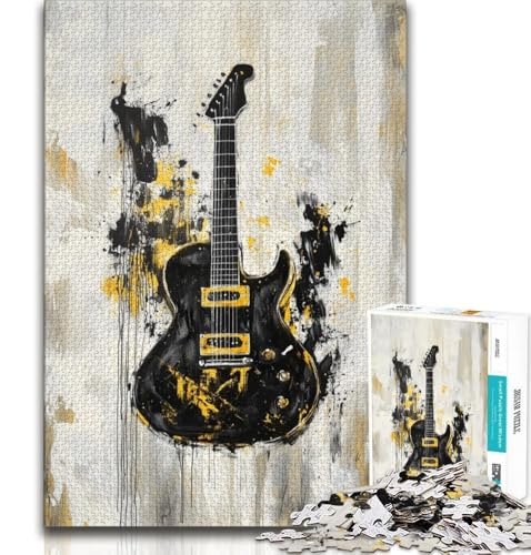 Puzzle für Teenager, 1000 Teile, Goldene Gitarre, Spielzeug, Lernspiele, Stressabbau, tolle Geschenke und Spielzeuge, 75x50cm Puzzle für Teenager, 1000 Teile, Goldene Gitarre, Spielzeug, Lernspiele, Stressabbau, tolle Geschenke und Spielzeuge, 75x50cm von GKJPOXZJ