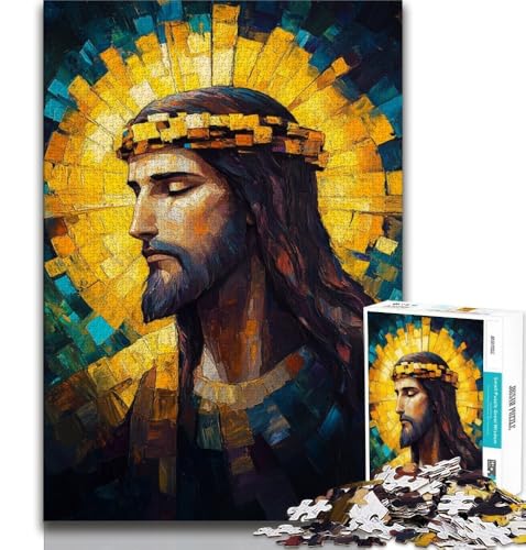 Puzzle für Teenager, 1000 Teile, Goldener Jesus, Spielzeug, Lernspiele, Stressabbau, tolle Geschenke und Spielzeuge, 38x26cm von GKJPOXZJ
