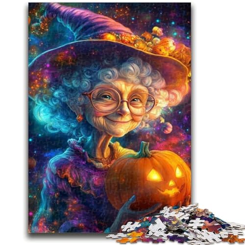 Puzzle für Teenager, 1000 Teile, Halloween-Oma, 1000-teiliges Puzzle, Lernspielzeug, Familienspiele, Geschenke für Freunde und Familie (38x26cm) von GKJPOXZJ