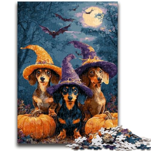 Puzzle für Teenager, 1000 Teile, Halloween-Tiere, 1000 Teile für Teenager, Stressabbau, schwierige Herausforderung, Wichtelgeschenke (38x26cm) von GKJPOXZJ