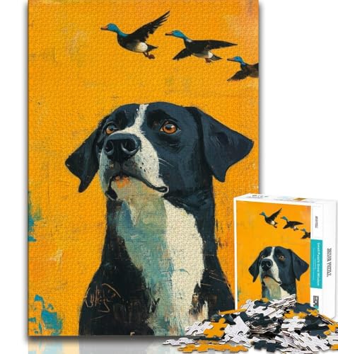 Puzzle für Teenager, 1000 Teile, Happy Dog, Spielzeug, Lernspiele, Stressabbau, tolle Geschenke und Spielzeuge, 38x26cm von GKJPOXZJ