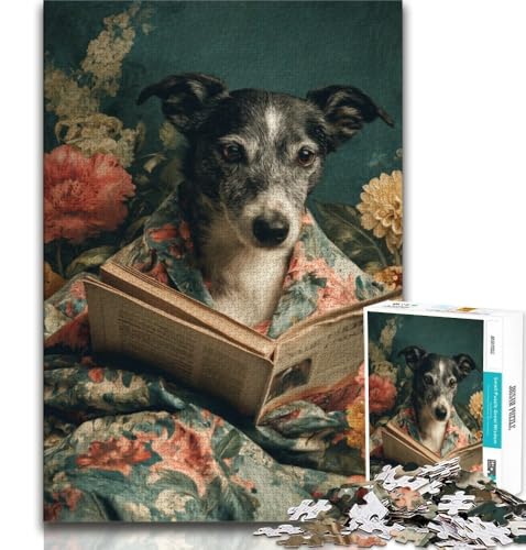 Puzzle für Teenager, 1000 Teile, Hundelesung, anspruchsvolles Spiel und Familienspiel, Eltern-Kind-Interaktion, 75x50cm von GKJPOXZJ