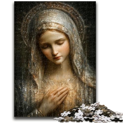 Puzzle für Teenager, 1000 Teile, Jungfrau-Maria-Kunst, Puzzle für Erwachsene, Lernspiele, Heimdekoration, Geburtstagsgeschenk, Geschenke, Wandkunst (38x26cm) von GKJPOXZJ