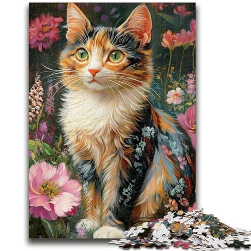 Puzzle für Teenager, 1000 Teile, Katzenporträt, 1000 Teile für Teenager, Quizspiel, Wanddekoration, einzigartige Geburtstags (75x50cm) von GKJPOXZJ