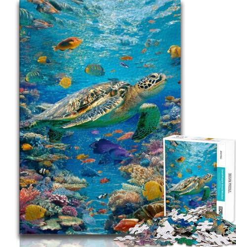 Puzzle für Teenager, 1000 Teile, Meeresschildkröte, Dekomprimierendes intellektuelles Lernspielzeug, Lernspiel für Geburtstag, Weihnachten, 38x26cm Puzzle für Teenager, 1000 Teile, Meeresschildkröte, Dekomprimierendes intellektuelles Lernspielzeug, Lernspiel für Geburtstag, Weihnachten, 38x26cm von GKJPOXZJ