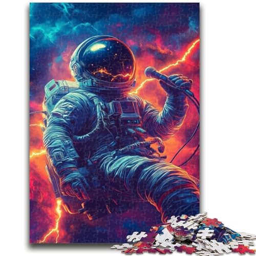 Puzzle für Teenager, 1000 Teile, Musik-Astronauten-Puzzle für Erwachsene, künstlerische Wanddekoration und Geburtstagsgeschenkidee für Freunde, Home Office (38x26cm) von GKJPOXZJ