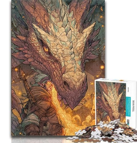 Puzzle für Teenager, 1000 Teile, Mysteriöser Drache, für Lernspiele, Herausforderungen, Spielzeug, Geschenk für die ganze Familie, 38x26cm Puzzle für Teenager, 1000 Teile, Mysteriöser Drache, für Lernspiele, Herausforderungen, Spielzeug, Geschenk für die ganze Familie, 38x26cm von GKJPOXZJ