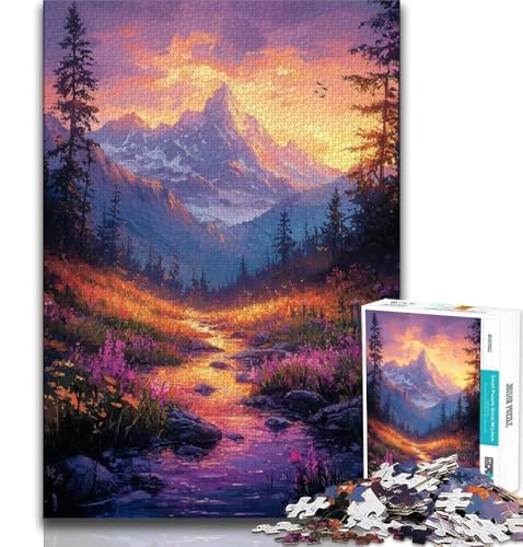 Puzzle für Teenager, 1000 Teile, Ölgemälde auf den Bergen, Lernspielzeug, Spaß bei Aktivitäten zu Hause, Geburtstagsgeschenk, Reisegeschenke, 75x50cm von GKJPOXZJ