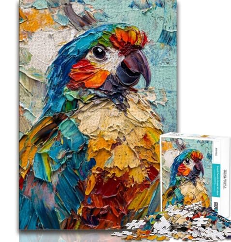 Puzzle für Teenager, 1000 Teile, Papageien-Ölgemälde, dekomprimierendes intellektuelles Lernspielzeug, ganze Familie, 75x50cm Puzzle für Teenager, 1000 Teile, Papageien-Ölgemälde, dekomprimierendes intellektuelles Lernspielzeug, ganze Familie, 75x50cm von GKJPOXZJ